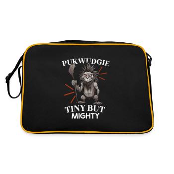 Pukwudgie, Cryptid, Folklore, Myths, Cryptozoologist - Retro Bag - black/gold - Back