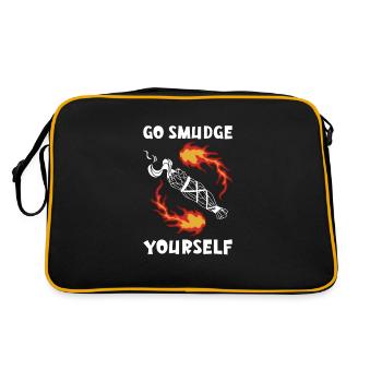 Smudge sage plume sorcellerie spirituelle méditer - Sac Retro - noir/or - Dos