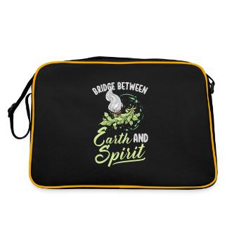 Smudge sage plume sorcellerie spirituelle méditer - Sac Retro - noir/or - Dos