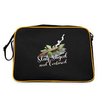 Smudge sage plume sorcellerie spirituelle méditer - Sac Retro - noir/or - Dos