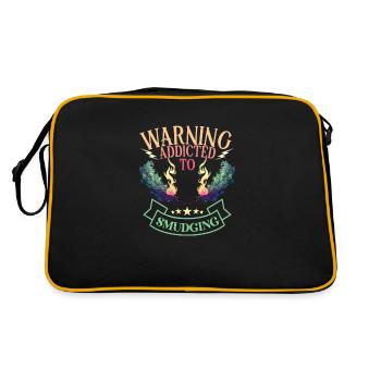 Smudge sage plume sorcellerie spirituelle méditer - Sac Retro - noir/or - Dos