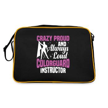 Winter Guard Instructor Colorguard Captain Gift - Retro Tasche - Schwarz/Gold - Hinten