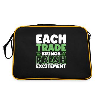 Stock Traders, Forex Traders, Investor Trading - Retro Bag - black/gold - Back