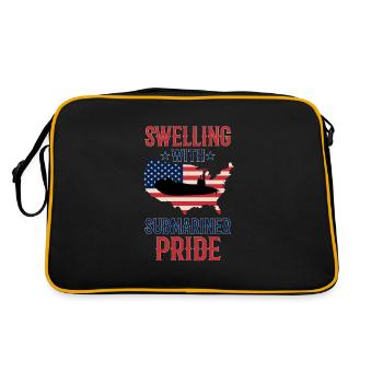 Submariner Submarines Veteran Proud Mom - Retro Bag - black/gold - Back