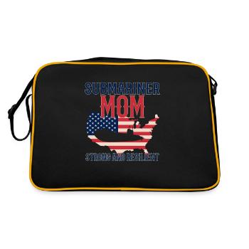 Submariner Submarines Veteran Proud Mom - Retro Bag - black/gold - Back