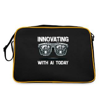 Artificial intelligence, machine learning, data - Retro Bag - black/gold - Back