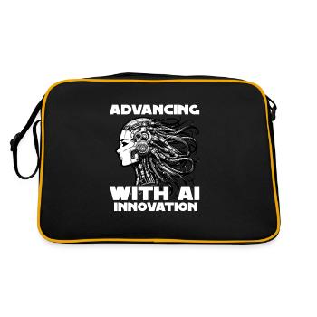Artificial intelligence, machine learning, data - Retro Bag - black/gold - Back
