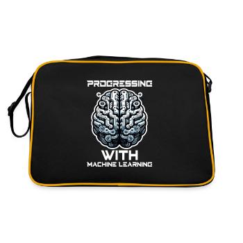 Artificial intelligence, machine learning, data - Retro Bag - black/gold - Back