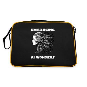 Artificial Intelligence, Machine Learning, Data - Retro Bag - black/gold - Back