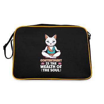 Yoga Mindfulness Practic Meditation Manifestation - Retro Bag - black/gold - Back