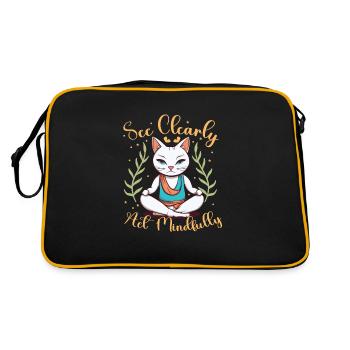 Yoga Mindfulness Practic Meditation Manifestation - Retro Bag - black/gold - Back