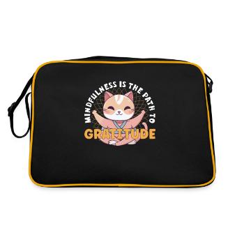 Yoga, Pleine conscience, Pratique, Méditation, Manifestation - Sac Retro - noir/or - Dos