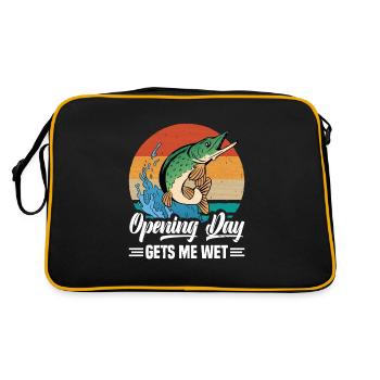 Northern Pike Fisherman Pike Fishing Rod Pike Fish - Retro Bag - black/gold - Back