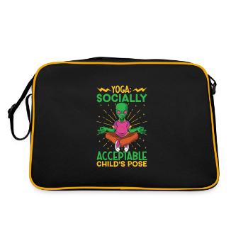 Yoga, Pleine conscience, Pratique, Méditation, Manifestation - Sac Retro - noir/or - Dos