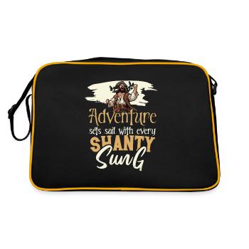 Sailors Sea Shanty Singing Ship Adventures - Retro Bag - black/gold - Back
