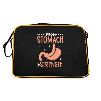 Manchon gastrique, manchon gastrique, gastrectomie, gastrectomie - Sac Retro - noir/or - Dos