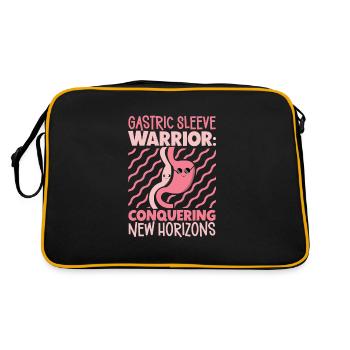 Manchon gastrique, manchon gastrique, gastrectomie, gastrectomie - Sac Retro - noir/or - Dos