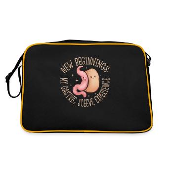 Manchon gastrique, manchon gastrique, gastrectomie, gastrectomie - Sac Retro - noir/or - Dos