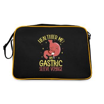 Manchon gastrique, manchon gastrique, gastrectomie, gastrectomie - Sac Retro - noir/or - Dos