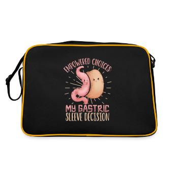 Manchon gastrique, manchon gastrique, gastrectomie, gastrectomie - Sac Retro - noir/or - Dos
