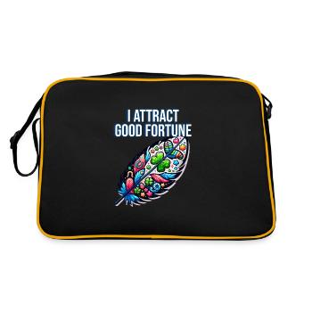 Yoga Mindfulness Practic Meditation Manifestation - Retro Bag - black/gold - Back