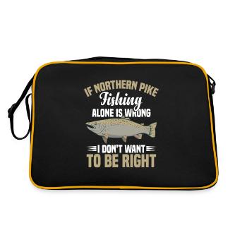 Northern Pike Fisherman Pike Fishing Rod Pike Fish - Retro Bag - black/gold - Back