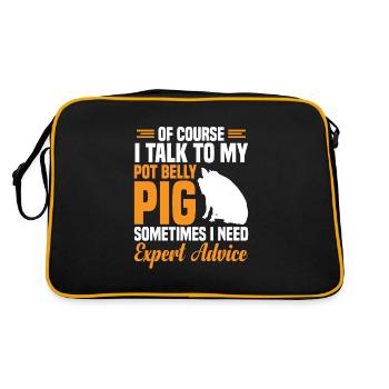 Pot Belly Pig Harness and Leash Pot Belly Pig - Retro Bag - black/gold - Back