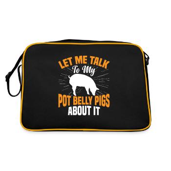 Pot Belly Pig Harness and Leash Pot Belly Pig - Retro Bag - black/gold - Back