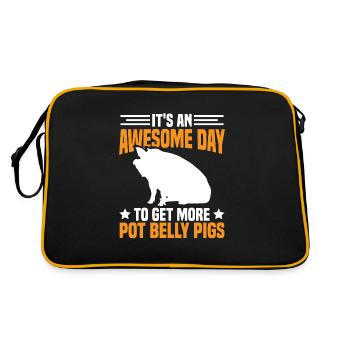 Pot Belly Pig Harness and Leash Pot Belly Pig - Retro Bag - black/gold - Back