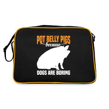 Pot Belly Pig Harness and Leash Pot Belly Pig - Retro Bag - black/gold - Back