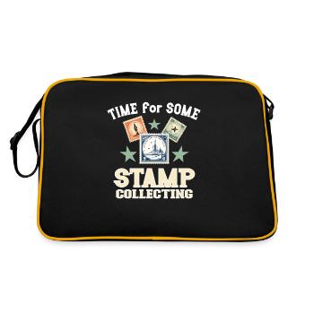 Philately Philatelist Stamp Collecting - Retro Bag - black/gold - Back