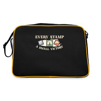 Philately Philatelist Stamp Collecting - Retro Bag - black/gold - Back