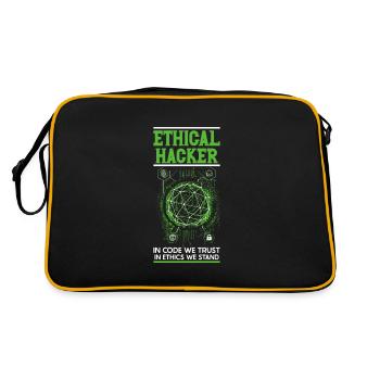 Ethical Hacking Analyst Ethical Cyber Security - Retro Bag - black/gold - Back
