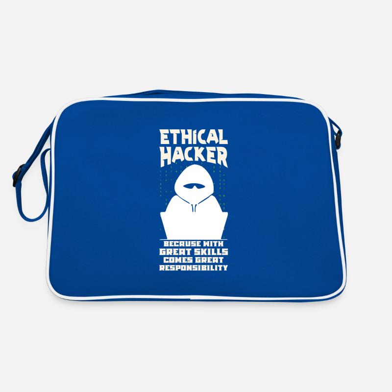 Ethical Hacking Analyst Ethical Cyber Security Retro Tasche