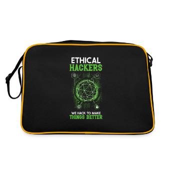 Ethical Hacking Analyst Ethical Cyber Security - Retro Bag - black/gold - Back