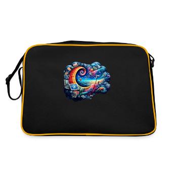 Philately Philatelist Stamp Collecting - Retro Bag - black/gold - Back