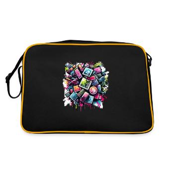 Philately Philatelist Stamp Collecting - Retro Bag - black/gold - Back