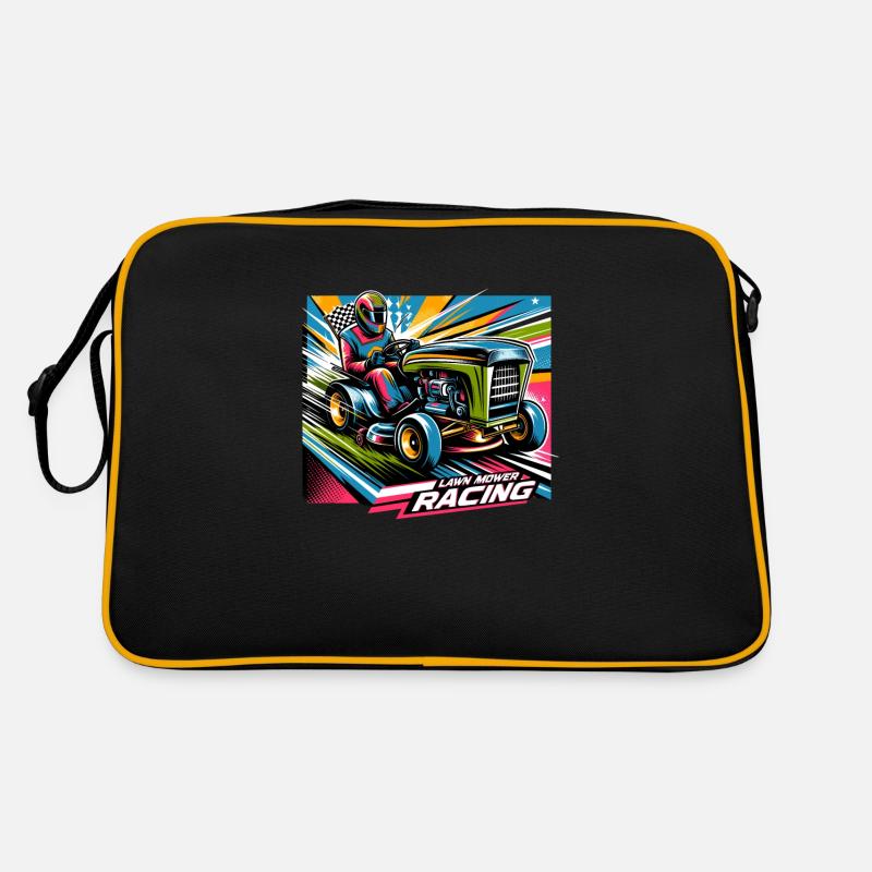Tondeuse à gazon Tondeuse à gazon de course Tondeuse à gazon de course Sac Retro