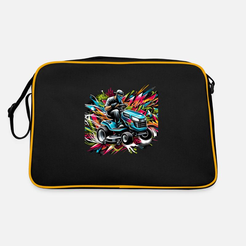 Tondeuse à gazon Tondeuse à gazon de course Tondeuse à gazon de course Sac Retro