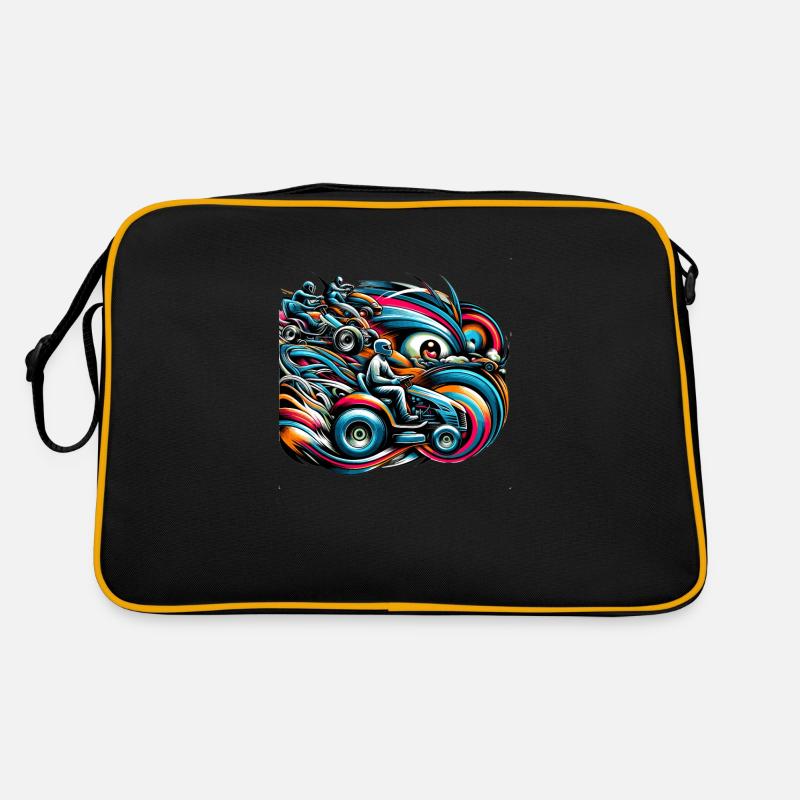 Tondeuse à gazon Tondeuse à gazon de course Tondeuse à gazon de course Sac Retro