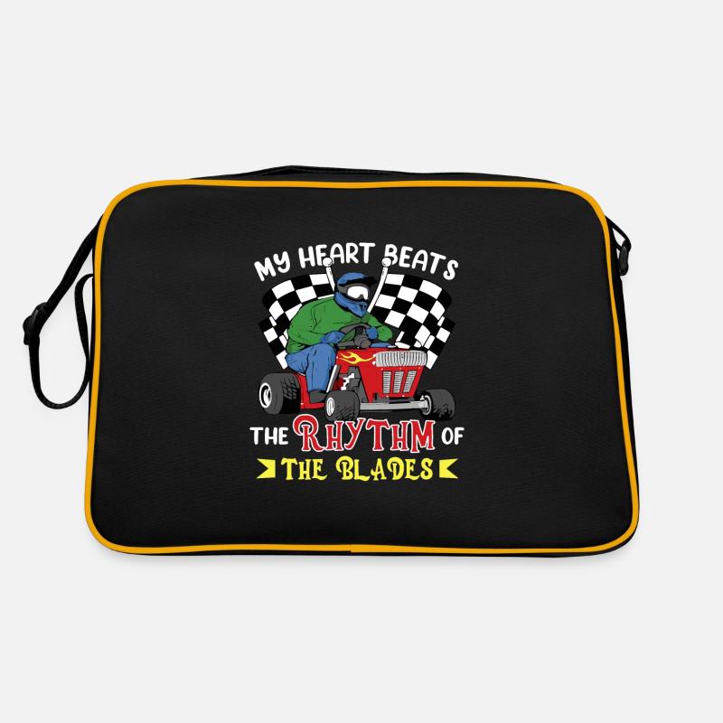 Tondeuse à gazon Tondeuse à gazon de course Tondeuse à gazon de course Sac Retro