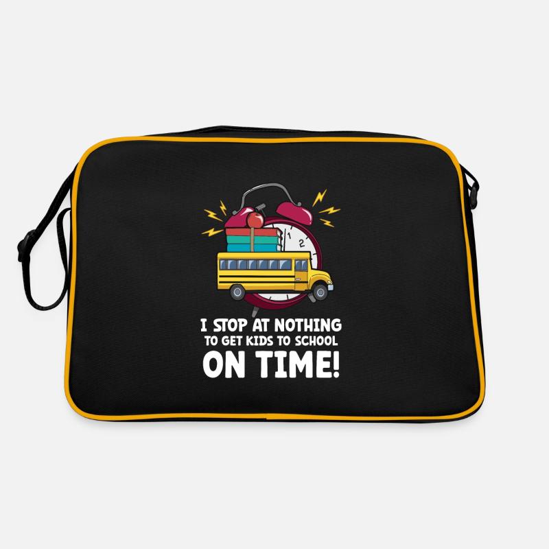 Anniversaire d'appréciation drôle de chauffeur d'autobus scolaire Sac Retro