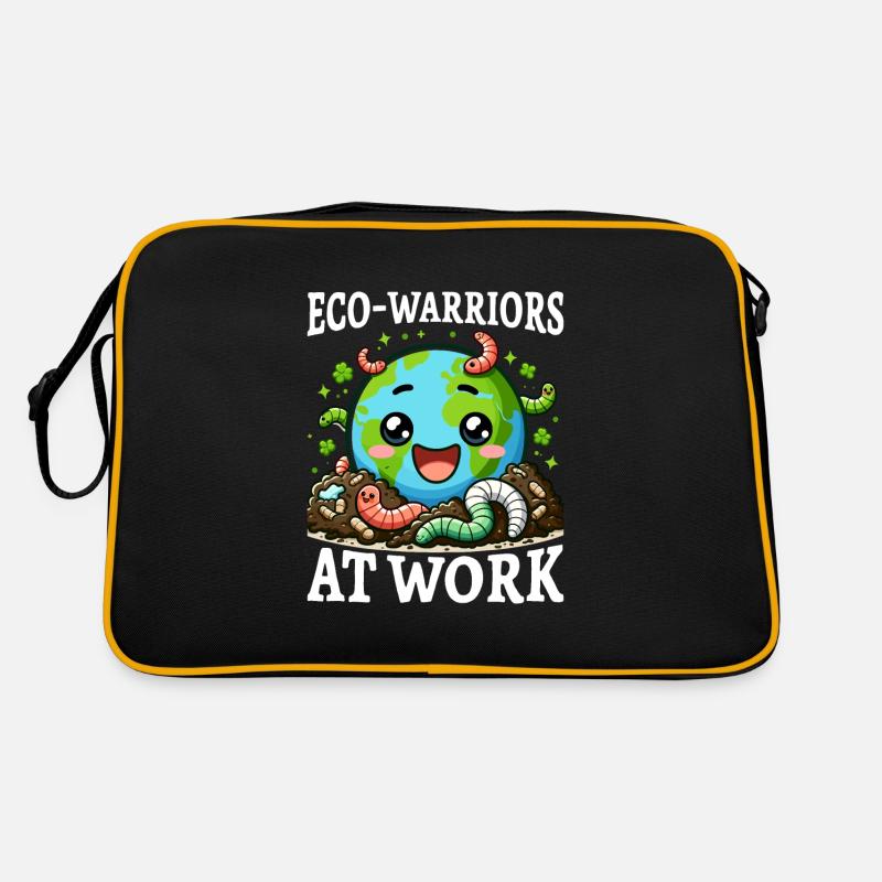 Lombriciculture Jardinage de vers de terre Vermiculture - Sac Retro - noir/or