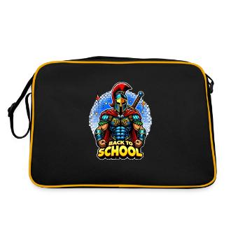 Professeur d'école de gladiateurs de la Rome antique - Sac Retro - noir/or - Dos