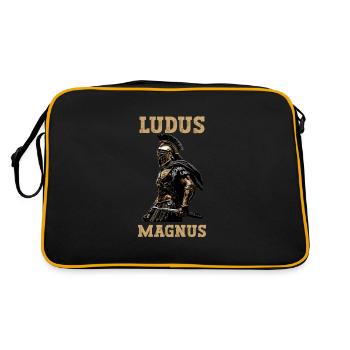 Julius Cäsar Römische Geschichte Römisches Reich - Retro Tasche - Schwarz/Gold - Hinten