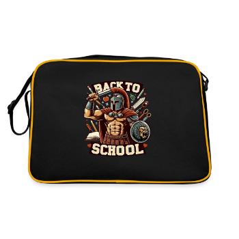 Professeur d'école de gladiateurs de la Rome antique - Sac Retro - noir/or - Dos