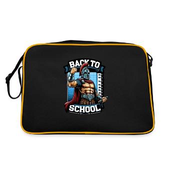 Professeur d'école de gladiateurs de la Rome antique - Sac Retro - noir/or - Dos