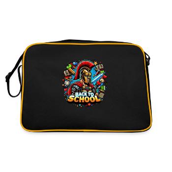 Professeur d'école de gladiateurs de la Rome antique - Sac Retro - noir/or - Dos