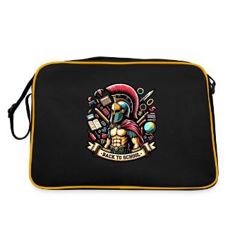 Professeur d'école de gladiateurs de la Rome antique - Sac Retro - noir/or - Dos