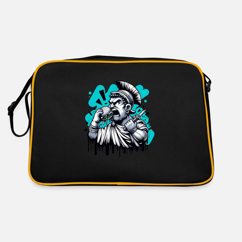 Hamburger Römische Geschichte Römisches Reich - Retro Tasche - Schwarz/Gold